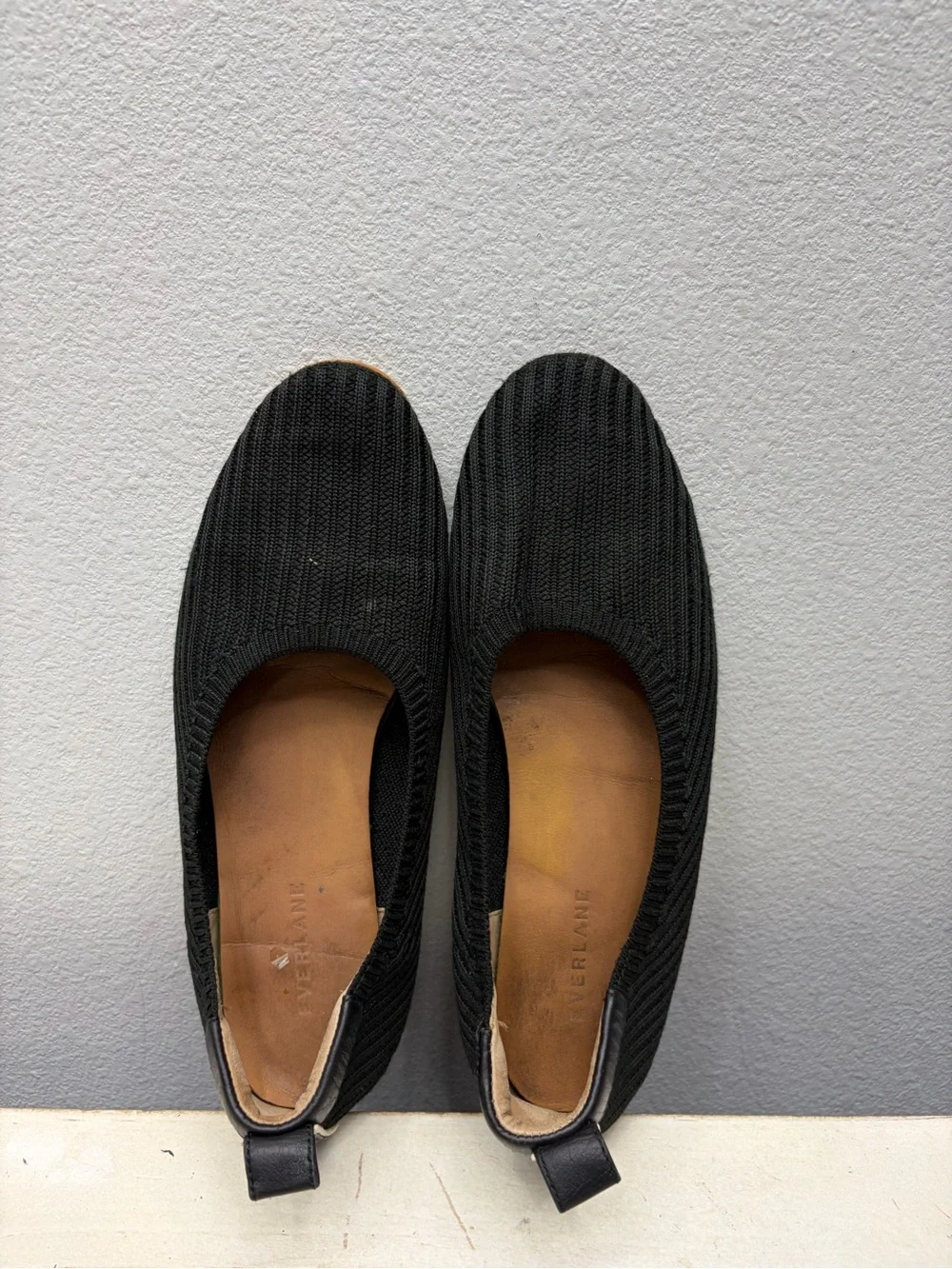 Everlane Day Glove Reknit Black Flats Size 8